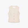 Summer Sets Women 2 Piece Outfits for Formal Interview Linen Sleeveless Vest Leisure Pants Outfits for Women Casual
