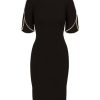 210NvtnOptL.jpg Women's Knit Crepe Pearl Midi Dress