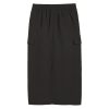 Womens Downtown Cargo Midi Skirt Casual Casual - Black - Size S