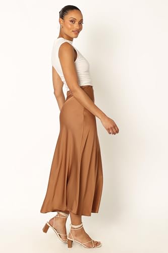 Women's Nellie Satin Midi Skirt