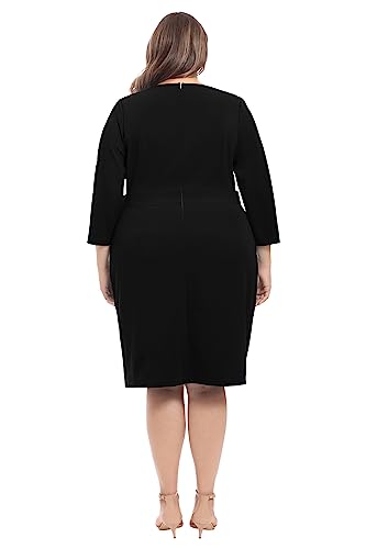 3146LKhMydL.jpg Women's Work Office Business Sheath Dress with Button Waist Detail