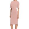 314RveYZRwL.jpg Women's Curved Waist Seam Crepe Workwear Dress Career Office Desk to Dinner Event Occasion Guest of