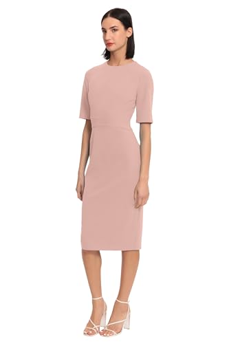 314RveYZRwL.jpg Women's Curved Waist Seam Crepe Workwear Dress Career Office Desk to Dinner Event Occasion Guest of