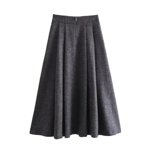 319hqoM5HVL.jpg Women's Winter Slim Commuter Lapel Single Breasted Suit Jacket High Waist Skirt Set