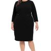 31ANynVWFiL.jpg Women's Work Office Business Sheath Dress with Button Waist Detail