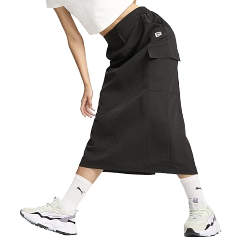 Womens Downtown Cargo Midi Skirt Casual Casual - Black - Size S