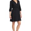 31AZZPwUN4L.jpg Women's Shirred Surplice Bishop Sleeve Dress