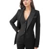 31B6q2be9jL.jpg Womens Tuxedo 3 Piece Suit Sets for Women Blazer Pants Vest Set Womens Business Professional Outfits