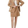 31DJmralZeL.jpg Suits for Women Business 2 Pieces Office Formal Wear Skirt Suits Set Patchwork Blazer&Skirt