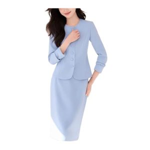 31Dy3JVawL.jpg Women Long Sleeve Formal Blazers Skirt Business Set Professional Office Work Wear Two Piece Career Suit