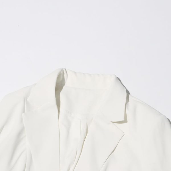 Women's Skirt Suit Summer Long Sleeve Casual Blazer Slim Pleated Skirt 2 Piece Set for Women