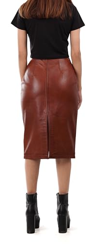 31GvN8keRyL.jpg Real Leather Skirts for Women - Trendy Casual Womens Leather Skirt Fashionable