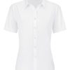 31IhH3kcElL.jpg Womens Button Down Shirts Stretch Wrinkle Free Formal Short Sleeve Dress Shirt Summer Work Blouses Business Casual Tops