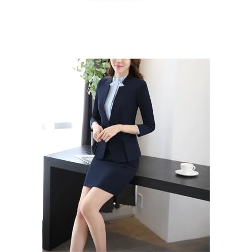 31Ir4dei5L.jpg Women Formal Office Business Blazers Skirt Set Professional Work Wear Career Two Piece Lady Suit