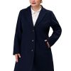 31IwfNza8KL.jpg Women's Plus Size Coat Single Breasted Notched Lapel Elegant Long Winter Coats 2025