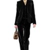 31JEdD75cpL.jpg Velvet Suit Women 3 Piece Office Work Business Suit Office Lady Blazer&Pants&Vest Wedding Party Suit