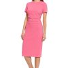 31L7zFOxFUL.jpg Women's Ruched Waist Crepe Sheath Dress Workwear Office Occasion Event Guest of