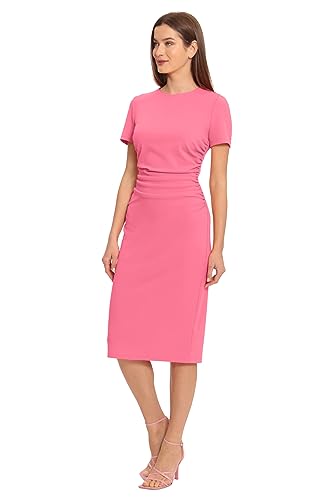 31L7zFOxFUL.jpg Women's Ruched Waist Crepe Sheath Dress Workwear Office Occasion Event Guest of
