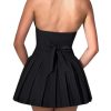 31LF9TpfUfL.jpg Women's 2 Piece Sets for Women Button Down A-Line V Neck Sleeveless Blazer Vest and Mini Pleated Skirt Set