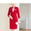 Women Professional Blazers Skirt Business Set Office Work Wear Career Formal Two Piece Lady Suit