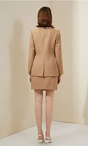 31MOddQhGLL.jpg Suits for Women Business 2 Pieces Office Formal Wear Skirt Suits Set Patchwork Blazer&Skirt