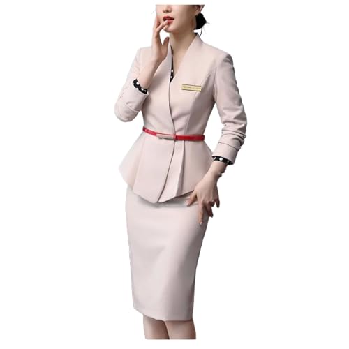 31OhUwwjkUL.jpg Women Business Interview Suit Blazers Skirt Set Professional Office Work Wear Career Two Piece Outfit