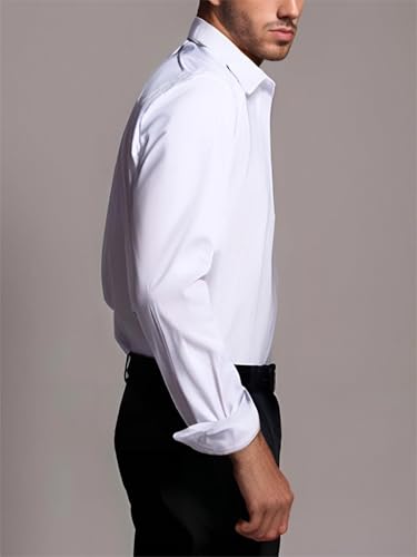 31Q6B7oGIL.jpg Stretch Mens Slim Fit Dress Shirts Formal Long Sleeve Button Down Shirts