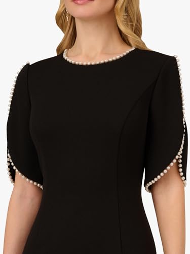 31Qrj1uFMAL.jpg Women's Knit Crepe Pearl Midi Dress