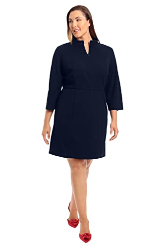 31QzEQ44q1L.jpg Women's Notch Neck Sleek Sheath Dress Office Workwear