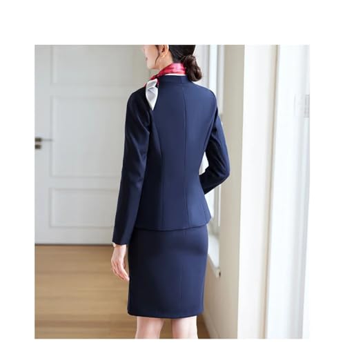 Women Professional Blazers Skirt Business Set Office Work Wear Career Formal Two Piece Lady Suit