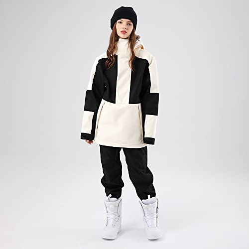 31TRkoYZVYL.jpg Women Ski Jacket and Pants Set Couples Windproof Ski Suits Mens Waterproof Two Piece Snowsuits for Winter Sports