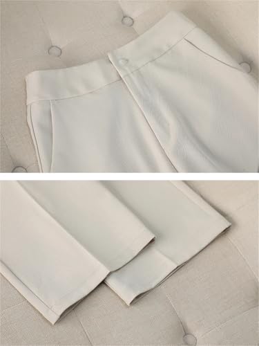 31UVQxu0LAL.jpg Women 2 Piece Blazer Outfits Sleeveless Blazer Vest Trouser Two Pieces Set Office Work Wear