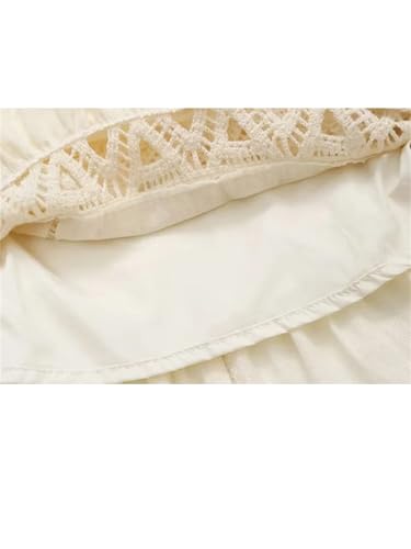 Women's 2-Piece Set Sleeveless Single-Breasted Top+Hollow High Street Lace Crochet Skirt