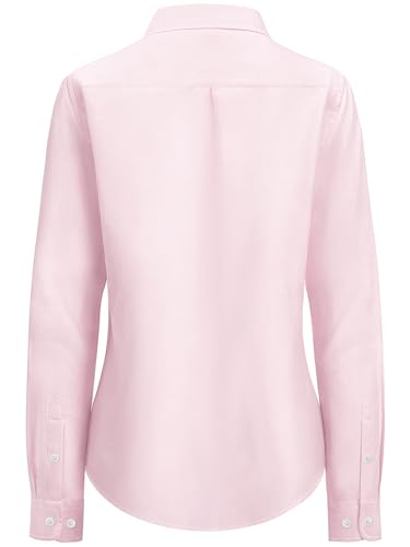 31VXuwU7L.jpg Button Down Shirts for Women Oxford Shirt Cotton Dress Shirts Collared Long Sleeve Wrinkle Free Blouse Tops