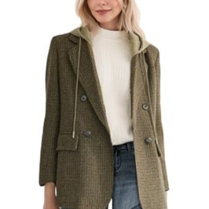 31VwM5ly4hL.jpg 2025 Women's Spring Hooded Blazer Jacket Double-Breasted Oversize Loose Fully-Lined Work Office Suit with Pockets