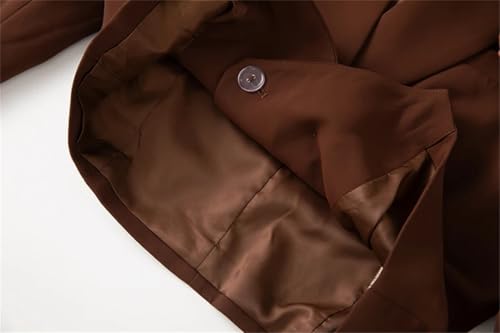 31ZYmhwHuWL.jpg Women Elegant Commuter Suit Notched Long-Sleeved Appliques Tops Flounced Edge Skirt 2 Piece Set