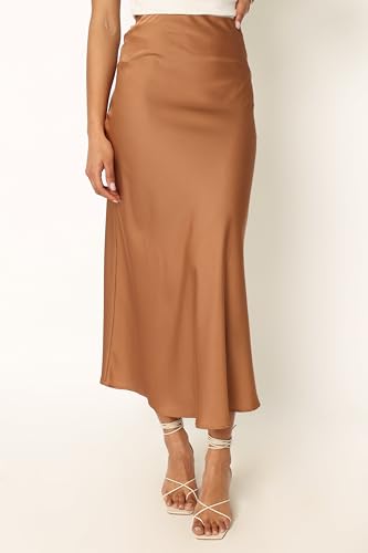Women's Nellie Satin Midi Skirt