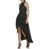 31eiHaGaR2L.jpg Paris Women's Chiffon High-Low Maxi Dress with Ruffle Skirt and Mock Neck