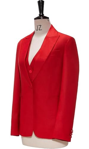 Women Suits Office Work 3 Pieces Set Lady Blazer Formal Business Suit Wedding Tuxedos Party (Blazer+Vest+Pants)