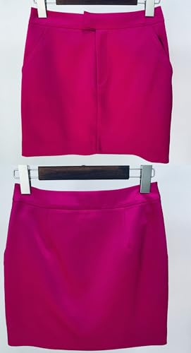 31gfX7TdgL.jpg Women's 2-Piece Business Satin Suit Set Double Breasted Jacket Skirt for Party