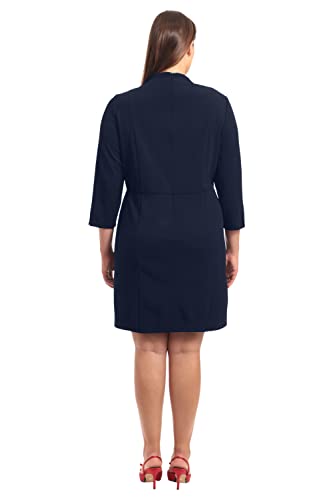 31gyFLrYZpL.jpg Women's Notch Neck Sleek Sheath Dress Office Workwear