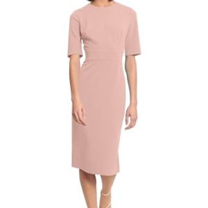 31i-XrsEVjL.jpg Women's Curved Waist Seam Crepe Workwear Dress Career Office Desk to Dinner Event Occasion Guest of