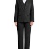 Women's 3 Piece Striped Suit One Button Slim Fit Business Work Professional Blazer Jacket Vest Pants Set