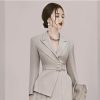 Women's Skirt Suit Spring Autumn Belted Long Sleeve Blazer Loose Casual Skirt 2 Piece Set for Women