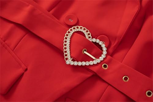 31jgF86NK-L.jpg Women Suit Long-Sleeve Double Breasted Notched Tops Embroidery Skirt 2 Piece Set