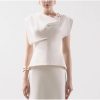 31jrVaCeXoL.jpg Women's Skirt Suit Summer French White Sleeveless Top Classic Casual Skirt 2 Piece Set for women