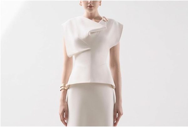 31jrVaCeXoL.jpg Women's Skirt Suit Summer French White Sleeveless Top Classic Casual Skirt 2 Piece Set for women