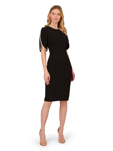 31mgxnB19WL.jpg Women's Knit Crepe Pearl Midi Dress