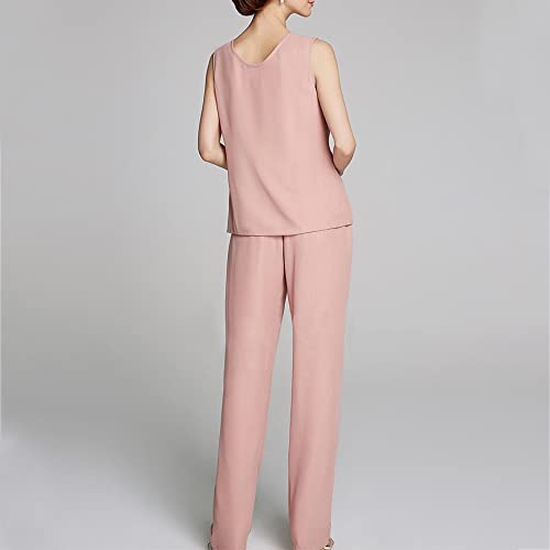 31n3jiAlh3L.jpg Women's Mother of The Bride Pants Suits Full Length Chiffon Lace 3/4 Sleeve 3 Pcs Wedding Sets