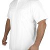 31p6IZZoXoL.jpg 100% Polyester Short Sleeve Men's Uniform Shirt White